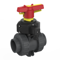 Praher 2-drogowy zawór kulowy M1 PVC-U ze sprzężeniem zwrotnym położenia