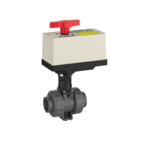 zawór 2- drogowy  kulowy M1 PVC-U z siłownikiem elektrycznym EO510